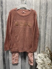 BCBG Girls 2-piece Sweater  Legging Set Size 5 Dusty Rose Color New SKU A104