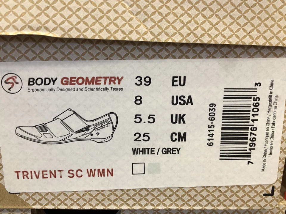 Zapatos de triatlón Specialized Trivent SC para mujer talla 39 nuevos en caja Foto 4 de 4