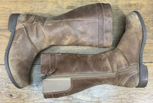 Women's Eddie Bauer Espresso Leather Brown Trace Boots Size 9.5M Good Condition - Picture 12 of 16