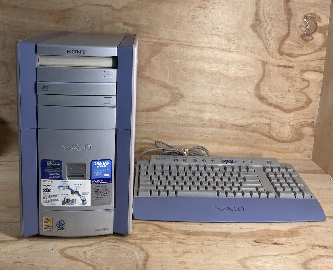 VINTAGE Sony VAIO PCV-RX540 Windows XP /Celeron 1200/512 MB RAM/60