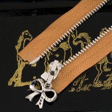 1Pc 3# Metal Zipper Open End Copper Teeth Zip Bow zipper Head for Sewing