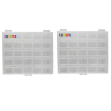 2PCS 25Holds Universal Bobbin transparent plastic Box for Bernina Singer,Brother