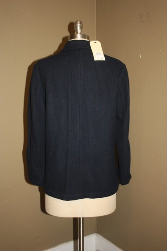 NWT CLUB MONACO NAVY BLUE WOOL BLEND CLASSIC BLAZER JACKET - XS 2 4 - Picture 4 of 5