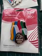 Rio 2016 Olympics Coca Cola pin badge Colour Bottles