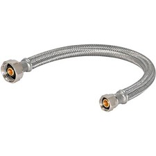 Eastman 16 inch Steel-Flex Braided Faucet Connector 1/2 Inch FIP x 3/8 Inch