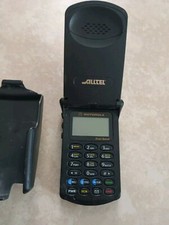 Vintage Motorola Startac Analog Flip Cell Phone w/ Belt Clip Untested