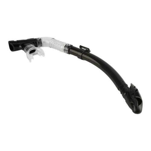 Full Dry Snorkel With Silicone Mouthpiece And One-way Purge Valve (black)