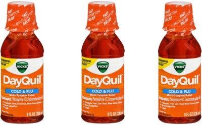 DayQuil Cold & Flu Liquid 8oz (3 Pack)