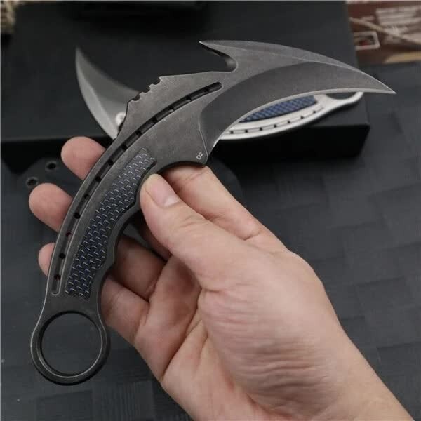 NIGHTHAWK Claw Karambit Fixed Straight Knife Blade Camping Hunting ...