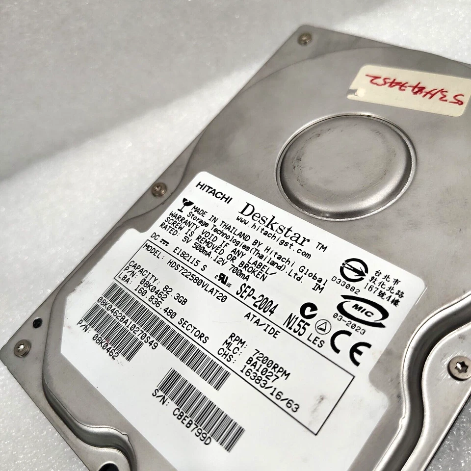 Hitachi Deskstar HDS722580VLAT20 Hard Drive 80GB 7.2K 2MB ATA 3.5' - Image 4 of 4