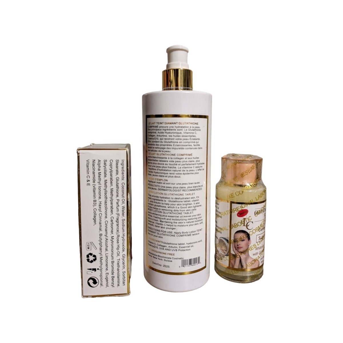 L-Öl Diamant-Glutathion Serum – Aufhellend, Feuchtigkeitsspendend, Mit Kollagen, Kojicsäure, 120 Ml
