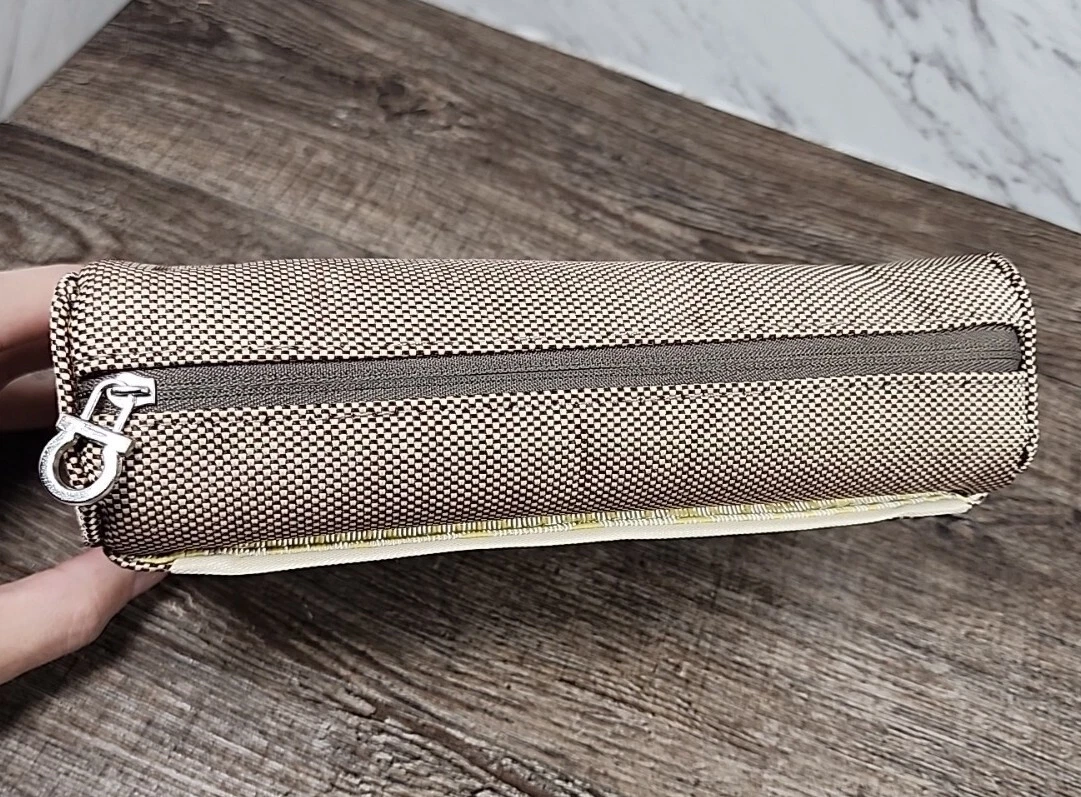 Salvatore ferragamo top makeup bag
