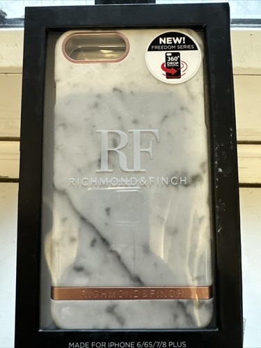 Richmond&Finch Custodia Protezione per iPhone 6 / 6s / 7/ 8 plus + Marmo Bianco-Rosa