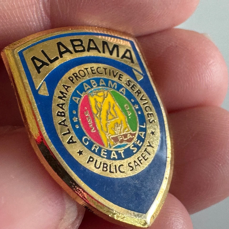 Vintage Alabama Protective Services Public Safety Shield Pin Rare - Image 2 of 3
