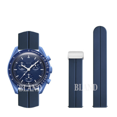 Magnet Kautschuk Uhrenarmband für Omega X Swatch Speedmaster MoonSwatch Dunke...
