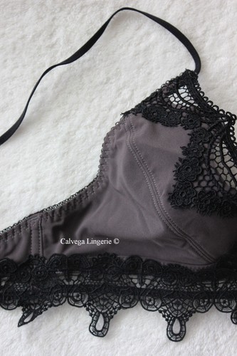 Nwt Free People F218O177 Morbido Coppa Triangolo, Senza Pizzo Reggiseno, Grigio/ - Picture 4 of 5
