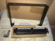 12-port Cat 6 UTP LAN Wall Mount Mini Patch Panel W/Custom Wall Mount Bracket