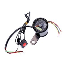 Stoker Elektronik Mini Tacho 48mm schwarz für Harley 96-03