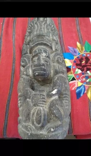 Antica scultura in pietra Maya - America Latina - 17x10 Homedecor da collezione