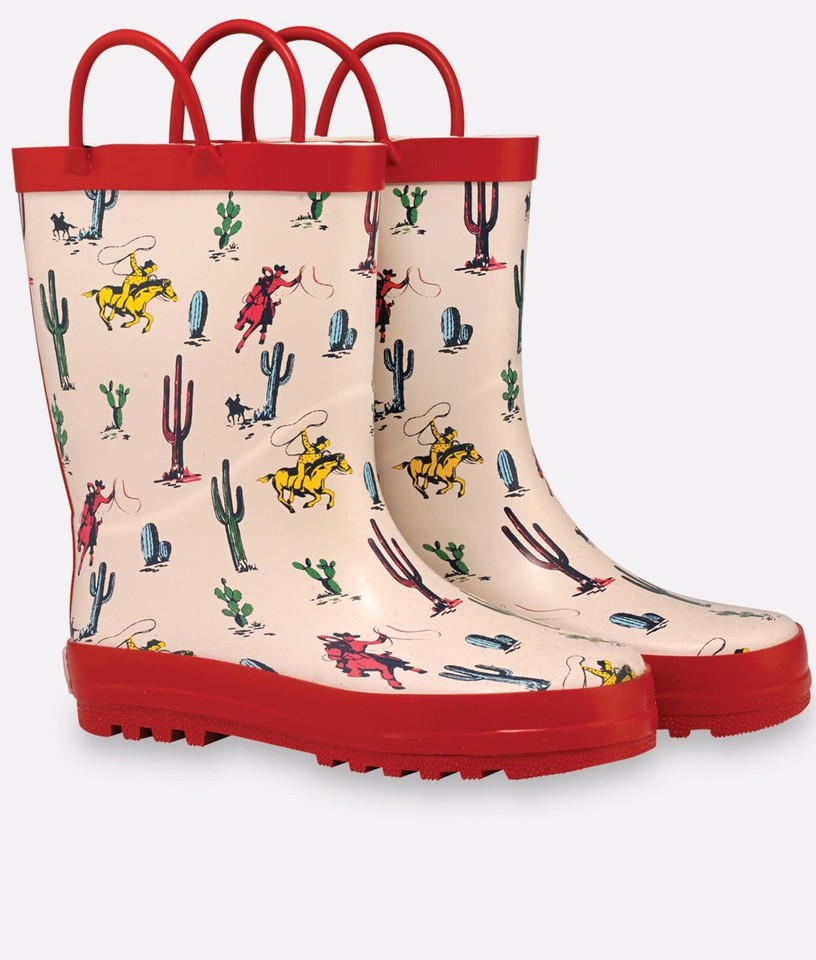 Cath Kidston Desert Cowboy Wellington Boots Wellies Size 8 Kids New