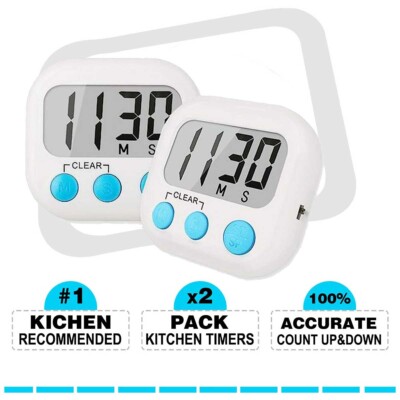 2 pcs Timer Kitchen Timer Timer for Kids Digital Timer for Cooking Egg Timer  