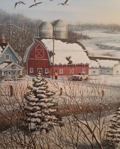 Set Of TWO NEW 10.5x8.5" Nature Prints: Winter Wonderland & Hometown Harvest - Picture 2 of 6