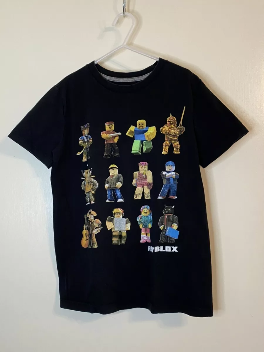 Old Navy Boys Roblox T-shirt Tee Sz M 8 Black Short Sleeve unisex