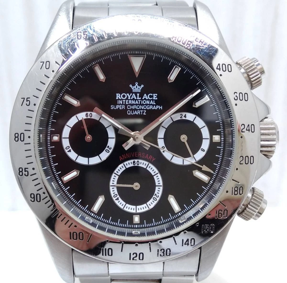ROYAL ACE INTERNATIONAL R-313G chronograph quartz used watch