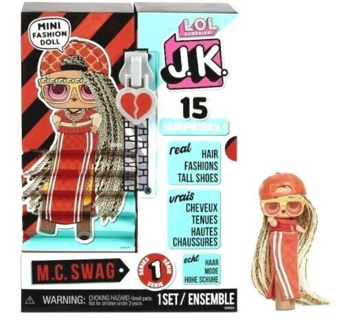 LOL Surprise JK Mini Fashion Doll Series 1 M.C. SWAG with 15