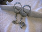 Metal Play Police Gag Joke Gift Hand Cuffs Party — photo 8