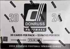 2024 Panini Donruss Football Factory Sealed Fat Pack Cello Box