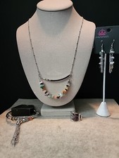 PAPARAZZI JEWELRY Complete Trend Blend Set" Sunset Sightings" NWT/ Silver Tone