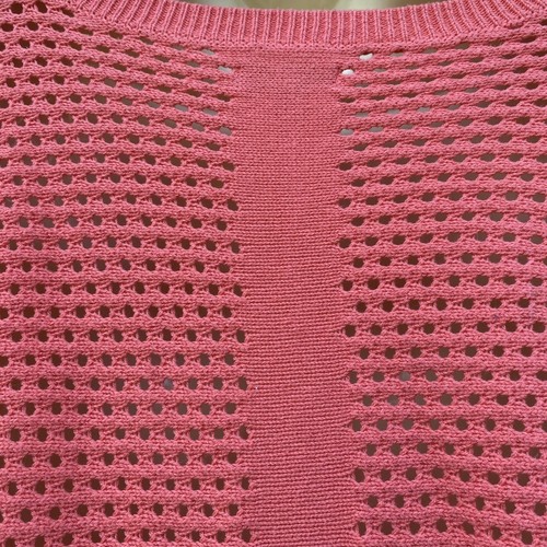 Suéter Sonoma Para Mujer S Coral Tejido Abierto Pullover Mangas Largas Cuello Redondo - Imagen 5 de 10