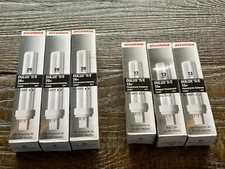 Lot of 6 Sylvania Dulux D/E 13W & 26W  Compact Fluorescent  4 Pin New