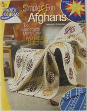Annie's Attic Simple  Fun Afghans 12 Projects Crochet  Weave Patterns