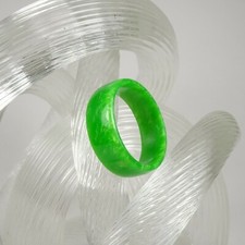 Green Apple Pearl Acrylic Resin Ring - Men's or Women's - Handmade