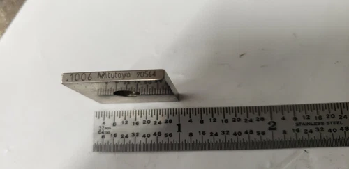 .1006" MITUTOYO  Square Steel Gage Gauge Block. 