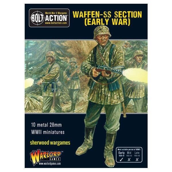 🌳28mm Warlord Games German Waffen SS Section, Early War, Bolt Action WWII  BNIB