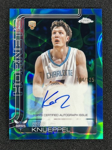 2025-26 Topps Chrome Updates Kon Knueppel Blue Green Lava Lamp RC Auto /125