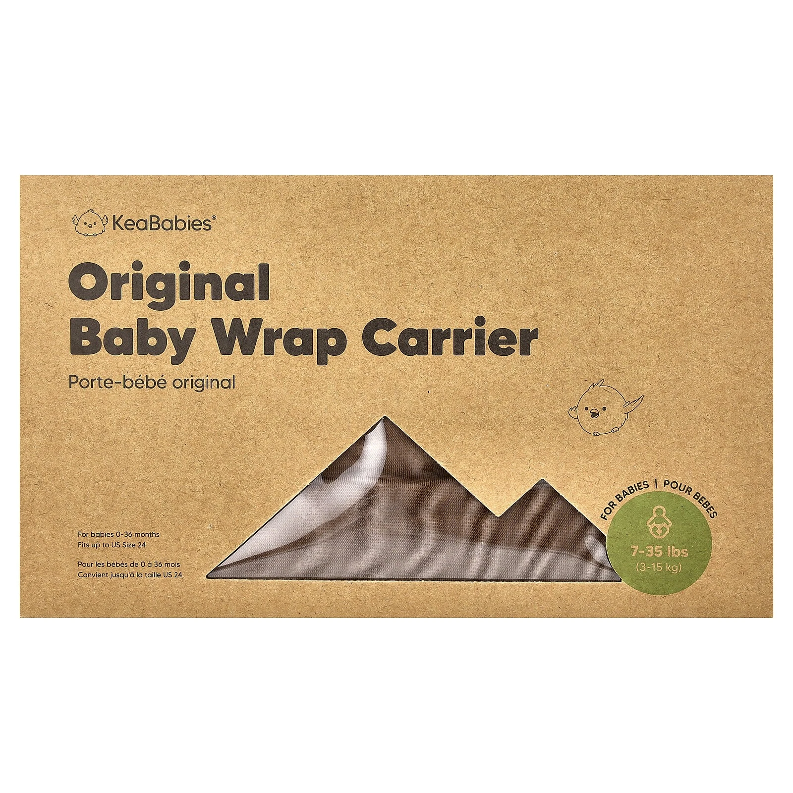 Original Baby Wrap Carrier, For Babies 0-36 Months, Saddle Brown, 1 Count