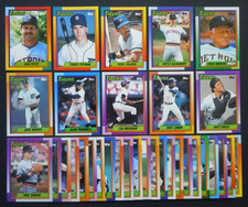 1990 Topps Detroit Tigers Team Set w/ Traded 33 Cards Jack Morris Alan Trammell