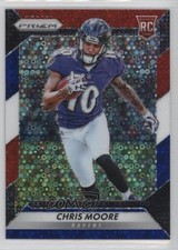 2016 Panini Prizm Rookie Red White & Blue Disco Prizm Chris Moore #282 r8l