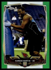 2014 Topps Chrome Green Refractor Kareem Martin Rookie Arizona Cardinals #162