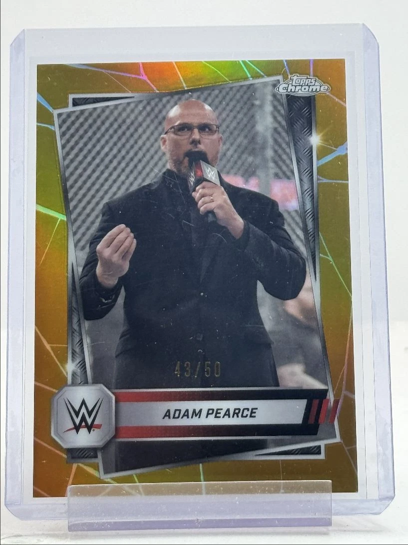ADAM PEARCE 2025 TOPPS CHROME WWE GOLD REFRACTOR RAW #140 /50 Q2550