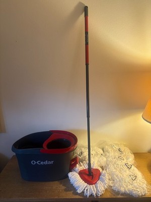 O-Cedar EasyWring Microfiber Spin Mop & Bucket Floor Cleaning System - 3 extra