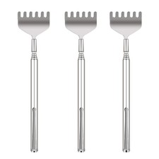 YIMICOO Extendable Back Scratcher for Men 3 Pack 3 Count Pack of 1 , Silver
