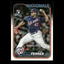 Jose Ferrer Rookie #85 2024 Topps Washington Nationals Baseball Card MLB. rookie card picture