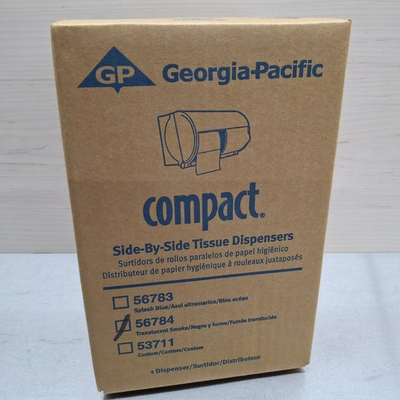 #ad #ad Georgia Pacific Compact Side by Side Tissue Dispenser 56784 Smoke Black $7.99