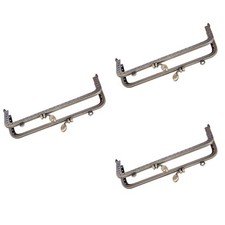 Set of 3 Purse Making Accessories Square Frame Clasp Closure for Bag Closures