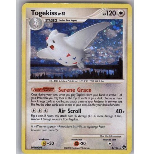 Togekiss 11/106 Holo Rare Great Encounters Pokemon Holo Moderately Played